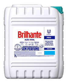 Detergente Concentrado 7 Litros S/perfume - Brilhante Detergente Concentrado 7 Litros S/perfume - Brilhante